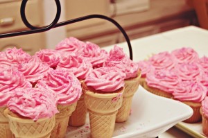 Birthday cupcake cone