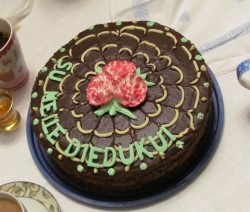 With love for grandparent (2012 November). Black forest cake