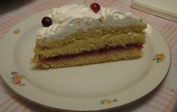 White chocolate cake with cranberries cream (2012 Ocotber)