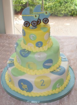 Twins baby shower cake