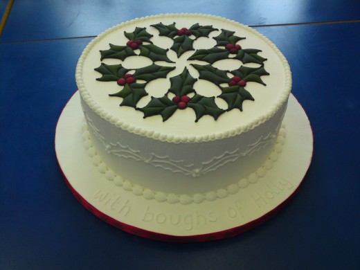 Christmas decorations cake