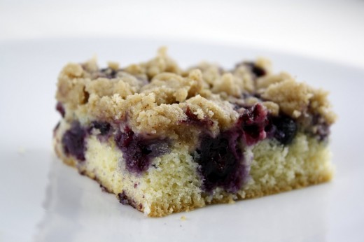 Homemade blueberry cake