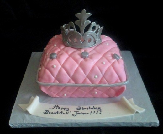 Pink Princess pillow Cake