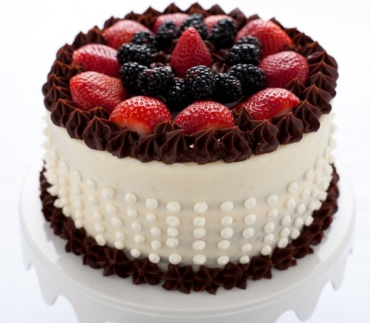 Red velvet with berries