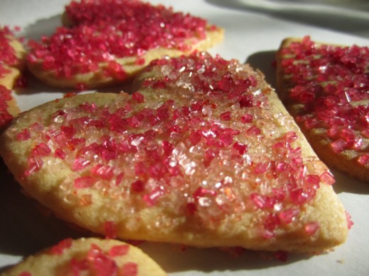 Sugar cookies hearts