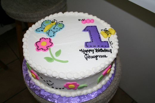 1st birthday butterfly cake