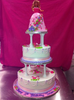 3 tier Barbie cake