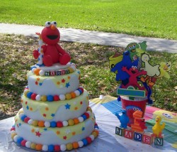 3 tier Elmo cake