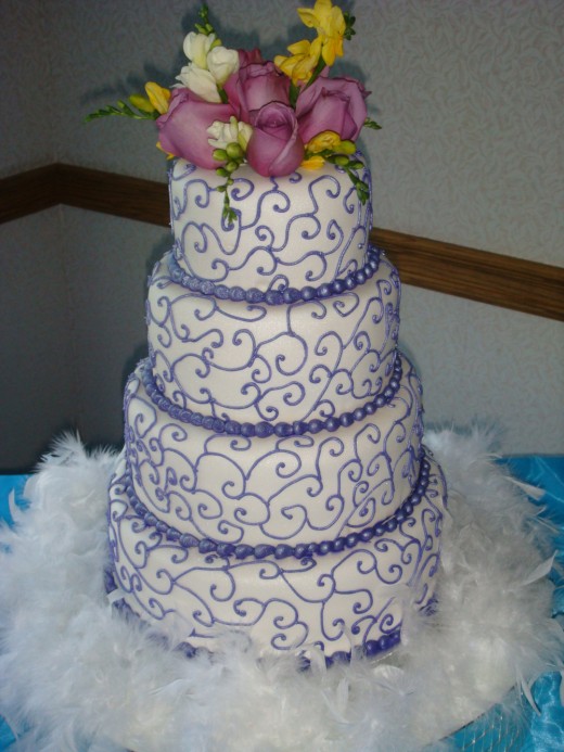 4 tier quinceanera cake