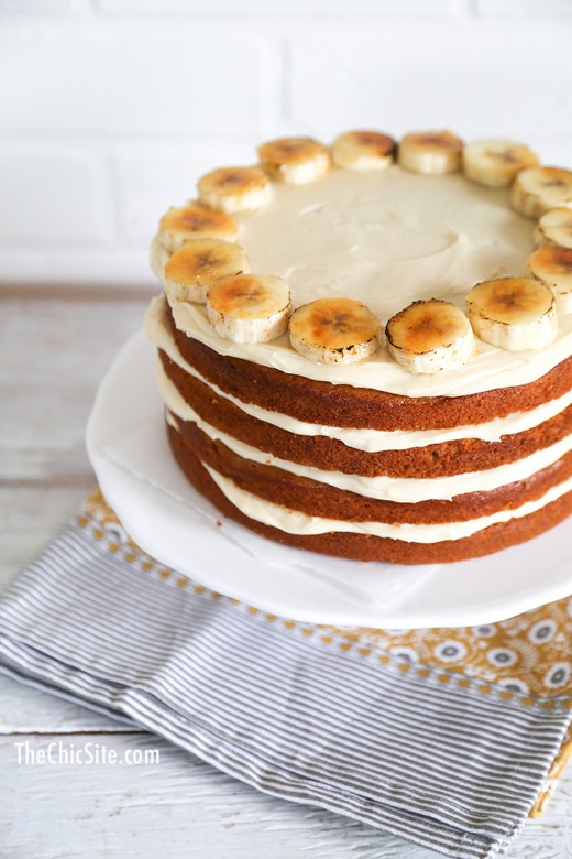 Banana cake cream cheese frosting