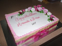 Engagement cake with roses