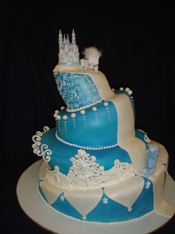 Wedding cake with castle