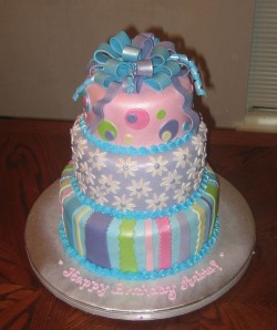 3 tiers birthday cake