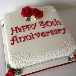 40th anniversary cake