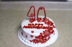 40th anniversary cake idea