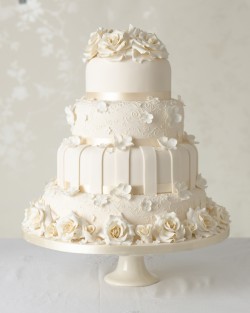 Awesome white wedding cake