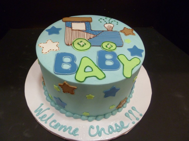 Baby shower cake – train