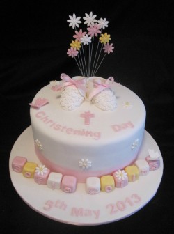 Christening cake for girls