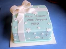 Christening cake with stars