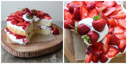 Homemade strawberry cake