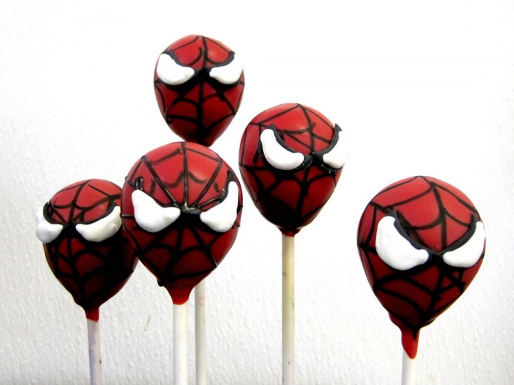 Spider-Man cake pops