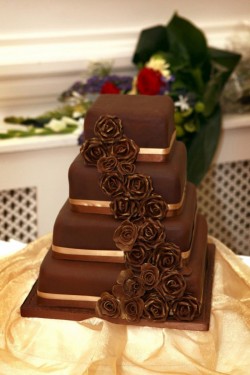 Wedding chocolate cake