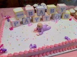 Beautiful baby shower cake