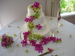 Wedding cake with flowers