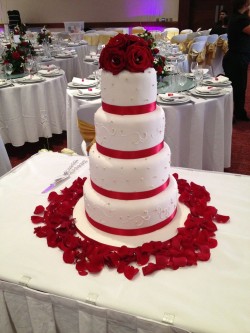 Wedding cake decorations with roses