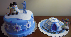 Beautiful winter Birthday cake