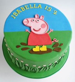 Peppa pig birthday cake