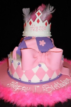 Princess cake with feathers