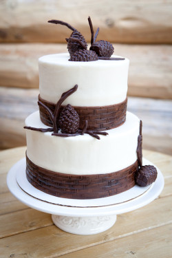 Wedding cake with cones