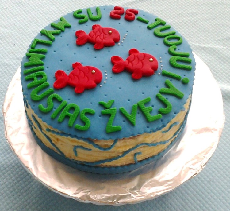 Birthday cake for fisherman (2015 October)