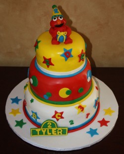 3 tier fondant birthday cake