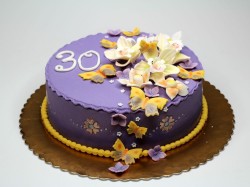 Violet birthday cake