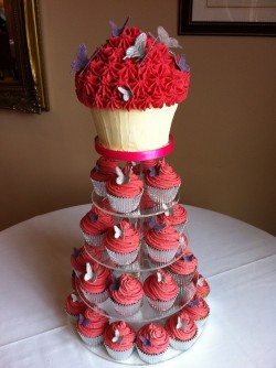 Wedding giant cupcake