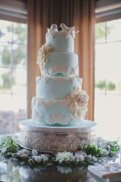 Blue Wedding cake