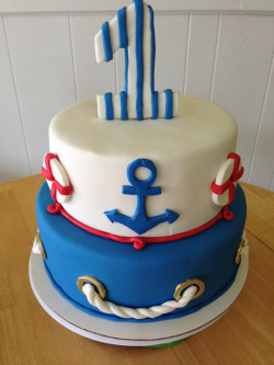 1st Birthday Nautical Cake