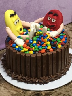 M&M Birthday cake