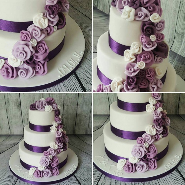 Violet wedding cake