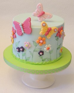 Birthday Cake with Butterflies