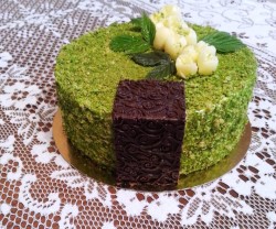 Green Birthday Cake