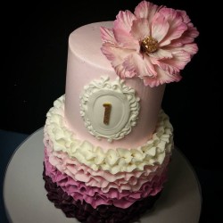 Ruffle Birthday Cake