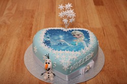 Frozen Heart Shape Cake